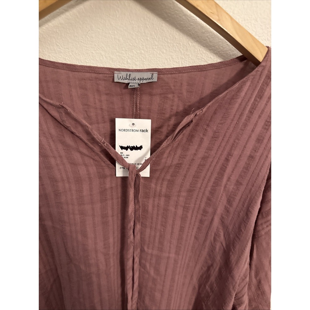 Wish list apparel purple shirt medium,‎ large, long sleeve, striped bohemian $42 - Picture 4 of 6